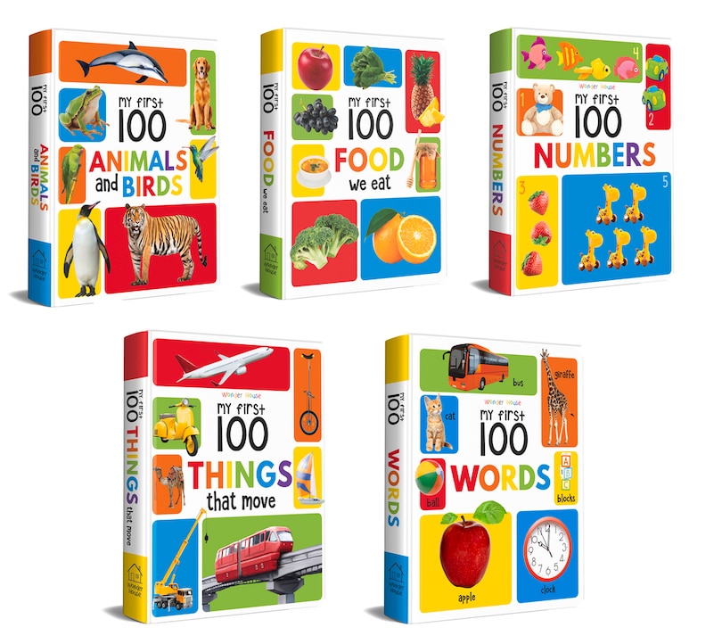 Aper&ccedil;u du contenu 4_My First 100 Library: Boxset of 5 Early Learning Board Books for Kids/Children (homeschool / preschool / baby/toddler)