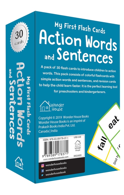 Sample content_My First Flash Cards: Action Words and Sentences (Flash Cards For Children)