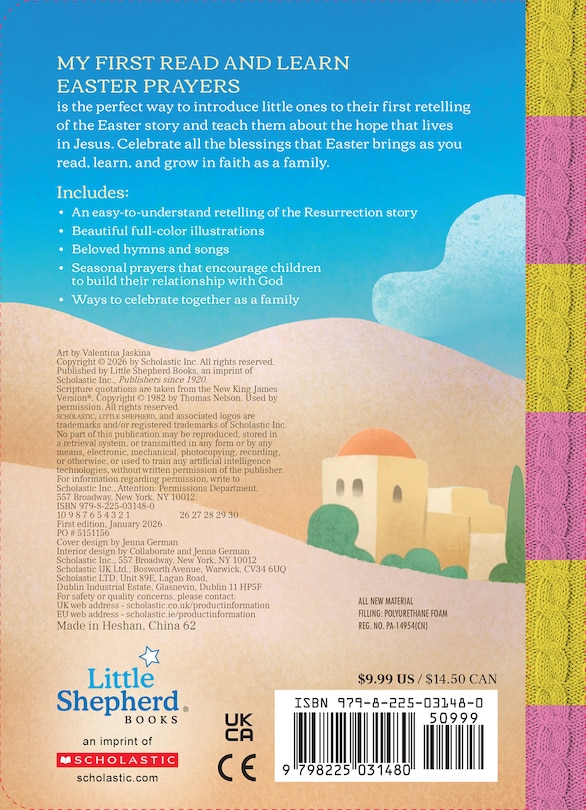 Back cover_My First Read and Learn: Easter Prayers