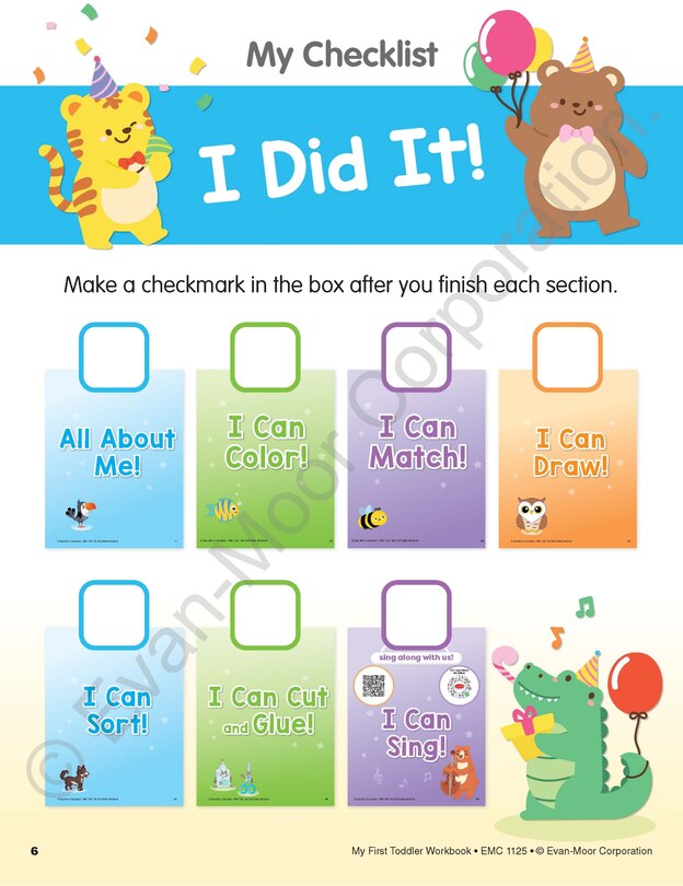 Aperçu du contenu_My First Toddler Workbook, Ages 3 - 5