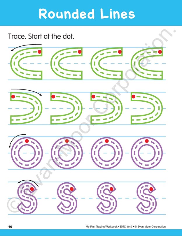 Aperçu du contenu_My First Tracing Workbook, Ages 3 - 5