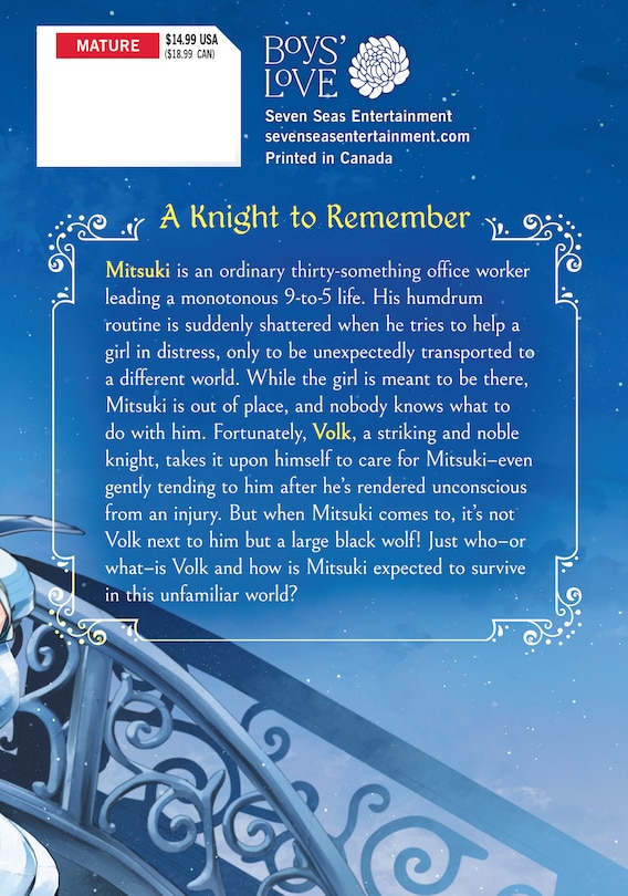 Back cover_My Younger Knight Takes Care of Me in Another World Vol. 1