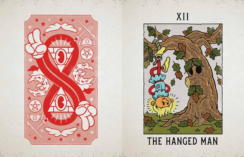 Sample content 2_Mystical Medleys: A Vintage Cartoon Tarot Poster Book