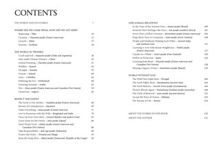 Table of contents_Myths, Legends and Tales for a Greener World