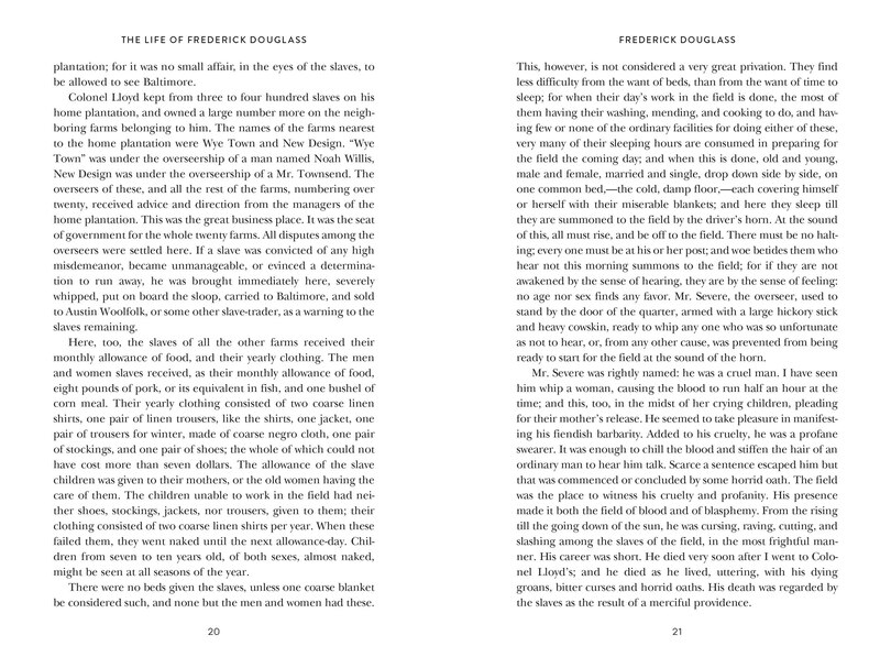 Aperçu du contenu 4_Narrative of the Life of Frederick Douglass (Special Edition)