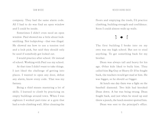 Sample content 3_Never Going Back