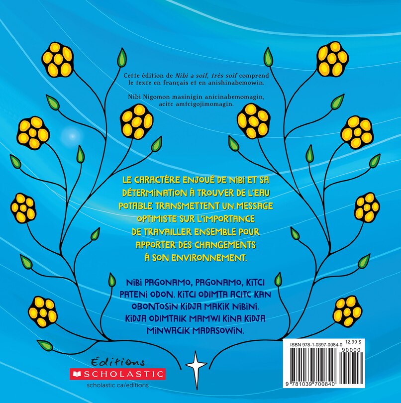 Couverture arri&egrave;re_Nibi a soif, tr&egrave;s soif (version bilingue)