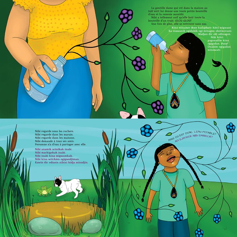 Aper&ccedil;u du contenu_Nibi a soif, tr&egrave;s soif (version bilingue)