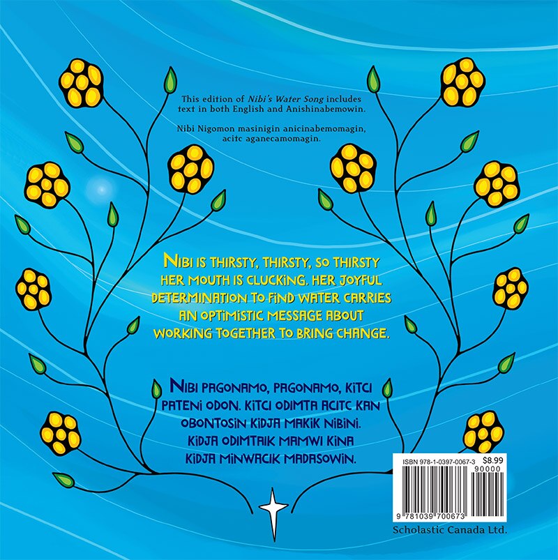 Back cover_Nibi's Water Song/Nibi nigomon (Dual Language) (Bilingual edition)