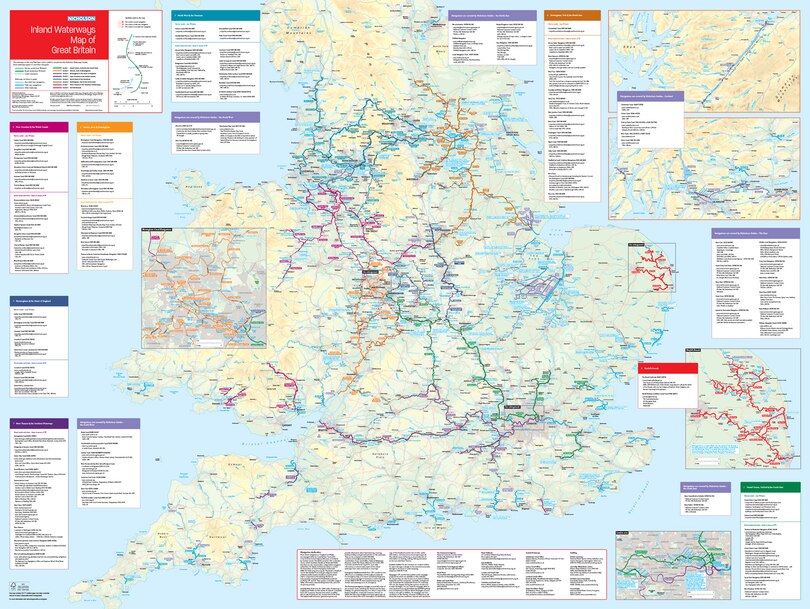 Aper&ccedil;u du contenu_Nicholson Inland Waterways Map of Great Britain