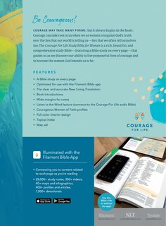 Back cover_NLT Courage For Life Study Bible for Women, Filament Enabled (Genuine Leather, Brown, Indexed)
