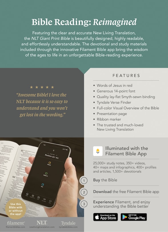 Couverture arrière_NLT Giant Print Bible, Filament Enabled (Leatherlike, Cranberry Flourish, Red Letter)