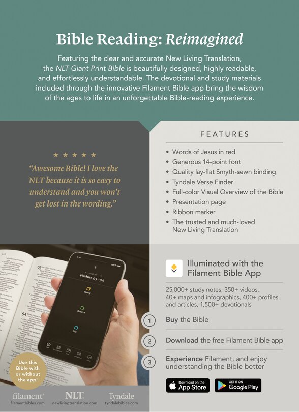 Couverture arrière_NLT Giant Print Bible, Filament Enabled (Leatherlike, Cranberry Flourish, Indexed, Red Letter)