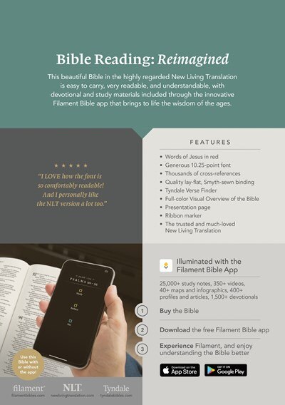 Back cover_NLT Large Print Thinline Reference Bible, Filament Enabled (LeatherLike, Evergreen Mountain , Red Letter)