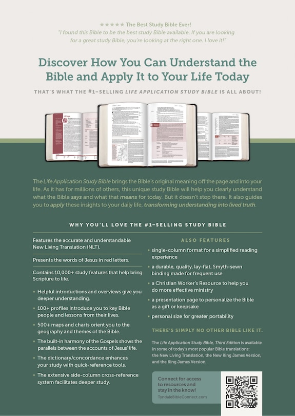 Couverture arri&egrave;re_NLT Life Application Study Bible, Third Edition, Personal Size (LeatherLike, Brown/Mahogany, Indexed, Red Letter)