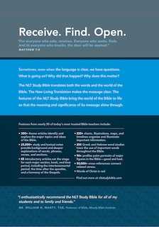 Back cover_NLT Study Bible (Hardcover Cloth, Blue, Red Letter)