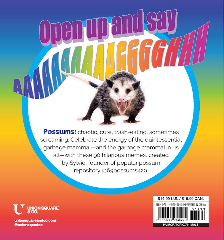 Back cover_No Thoughts Just Possums