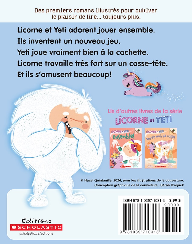 Couverture arrière_Noisette : Licorne et Yeti : N° 8 - Jeux à deux!