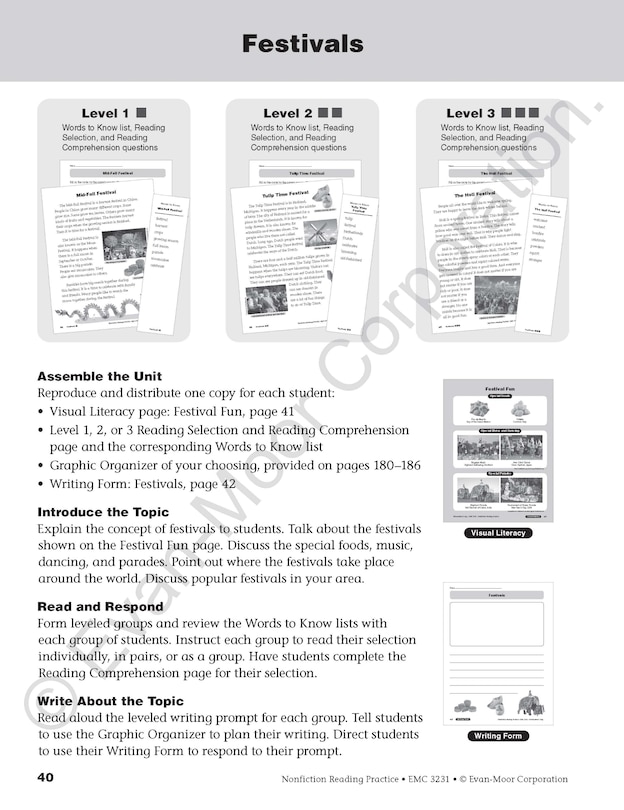 Sample content 2_Nonfiction Reading Practice, Grade 1 Teacher Resource