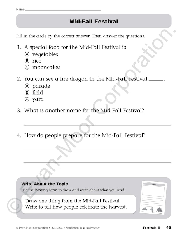 Sample content 4_Nonfiction Reading Practice, Grade 1 Teacher Resource