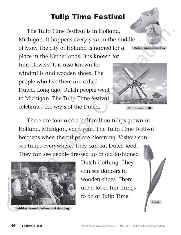 Sample content 5_Nonfiction Reading Practice, Grade 1 Teacher Resource