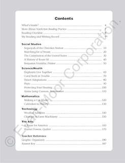Aperçu du contenu_Nonfiction Reading Practice, Grade 3 Teacher Resource