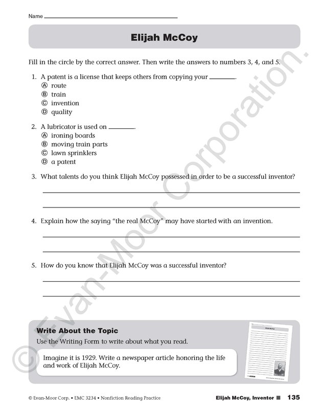 Sample content 5_Nonfiction Reading Practice, Grade 4 Teacher Resource