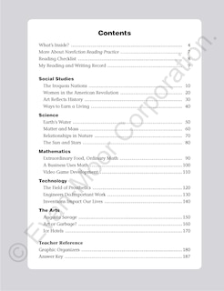 Sample content_Nonfiction Reading Practice, Grade 5 Teacher Resource