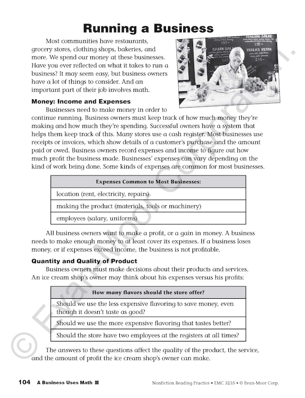 Sample content 3_Nonfiction Reading Practice, Grade 5 Teacher Resource