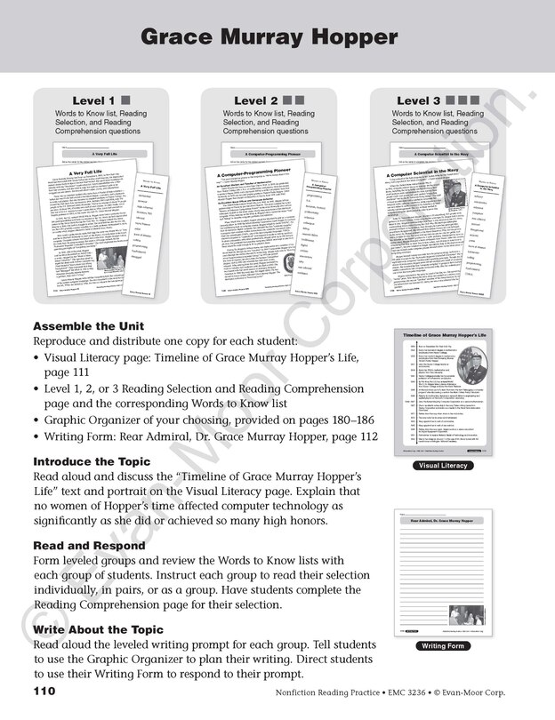 Sample content 2_Nonfiction Reading Practice, Grade 6 Teacher Resource