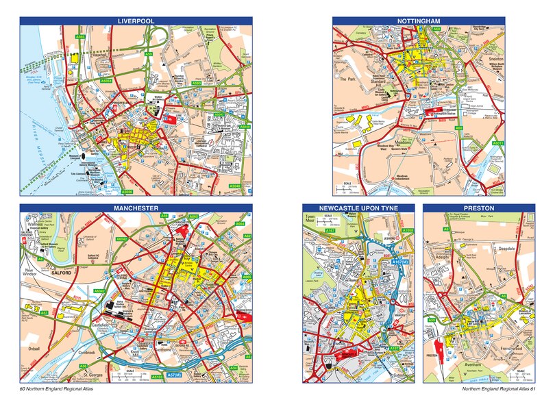 Aper&ccedil;u du contenu 3_Northern England A-Z Road Atlas