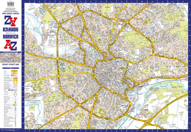 Aperçu du contenu_Norwich A-Z Pocket Street Map