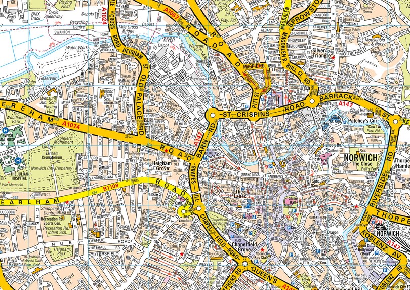 Aperçu du contenu 2_Norwich A-Z Pocket Street Map