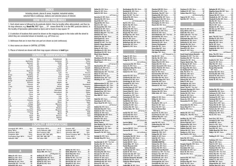 Aperçu du contenu 4_Norwich A-Z Pocket Street Map