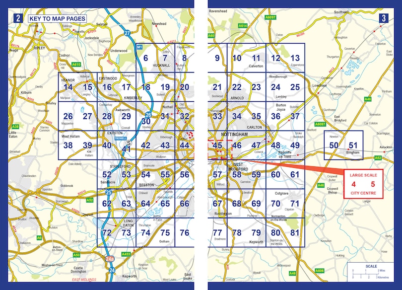 Aper&ccedil;u du contenu_Nottingham A-Z Street Atlas