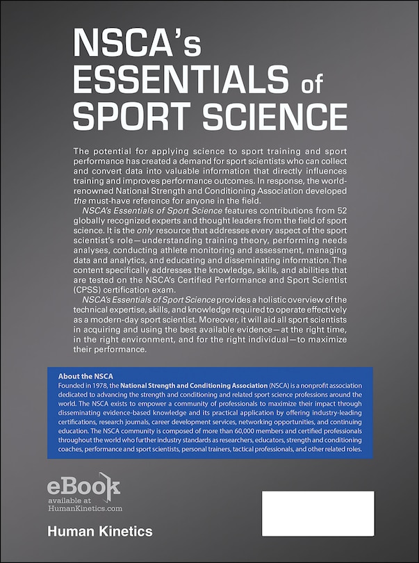 Back cover_NSCA's Essentials of Sport Science