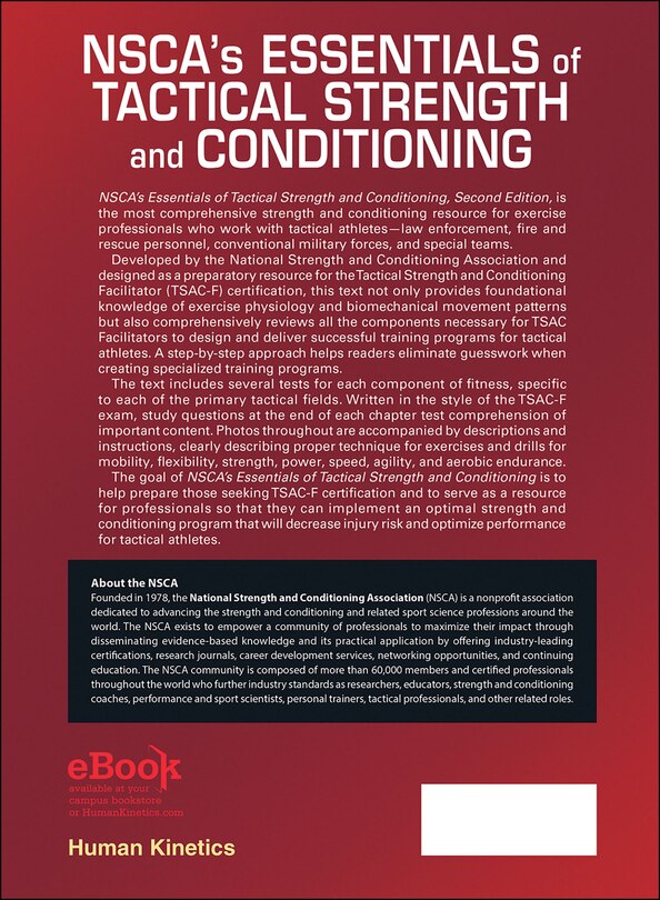 Back cover_NSCA's Essentials of Tactical Strength and Conditioning