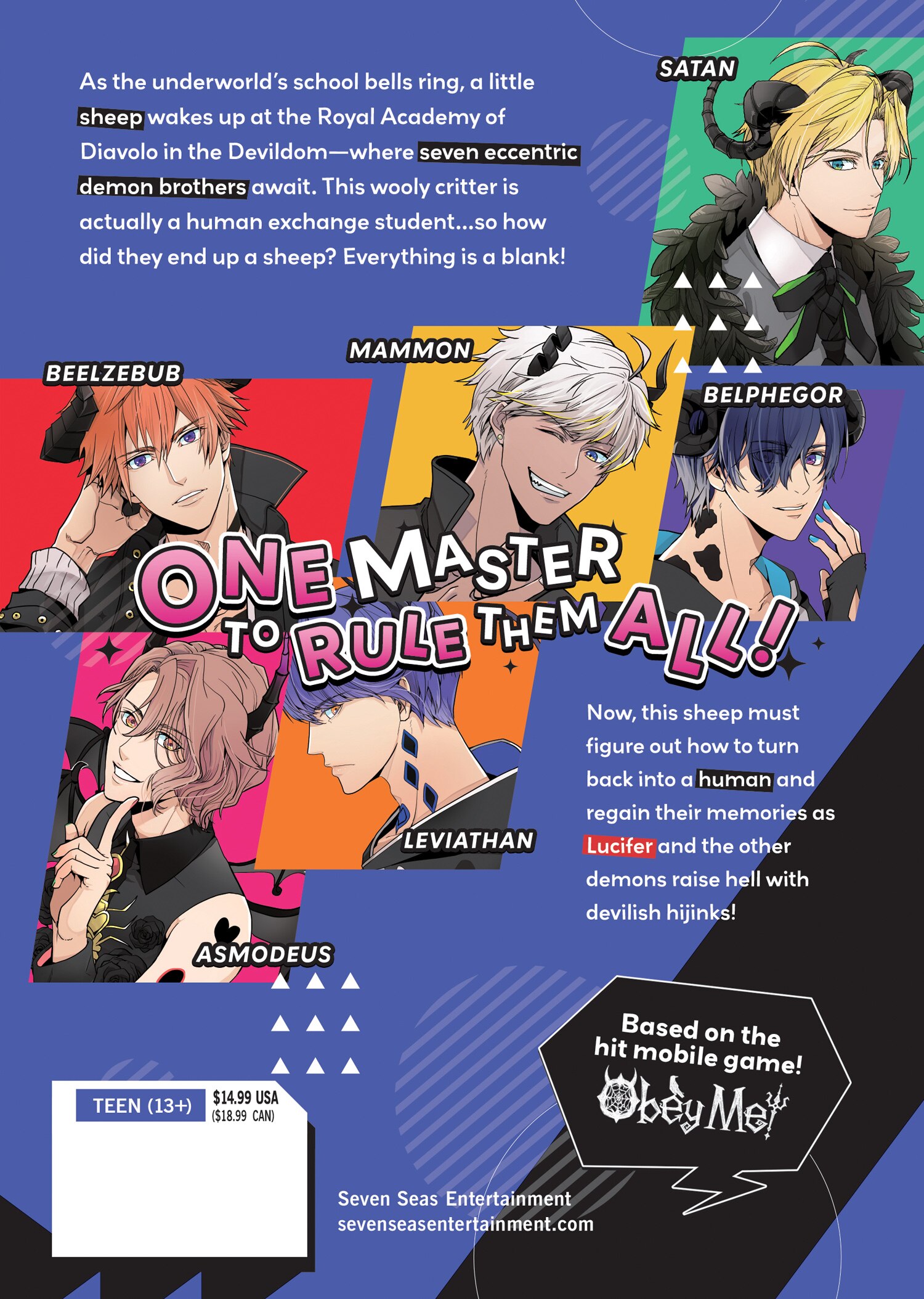 Obey Me! The Comic Vol. 1 Book By Subaru Nitou,ntt Solmare, ('tp