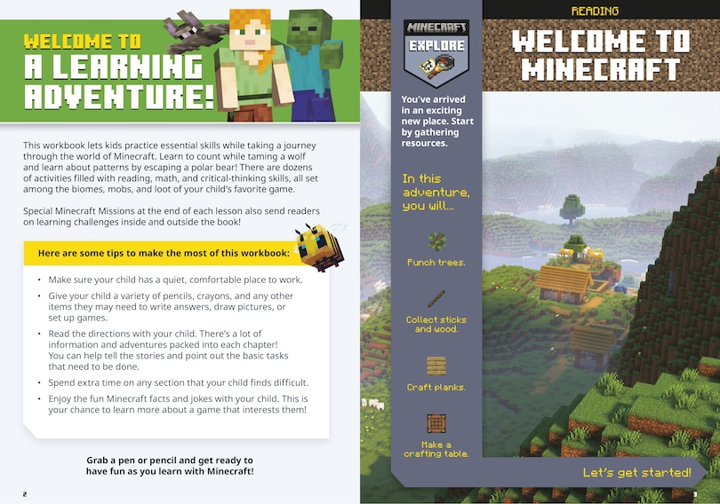 Sample content_Official Minecraft Workbook: Kindergarten