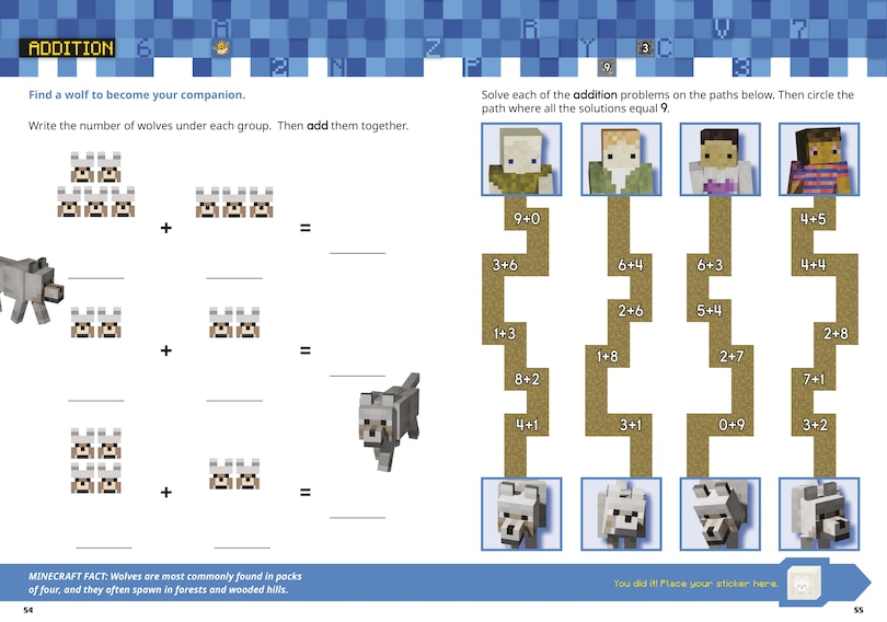 Sample content 5_Official Minecraft Workbook: Kindergarten