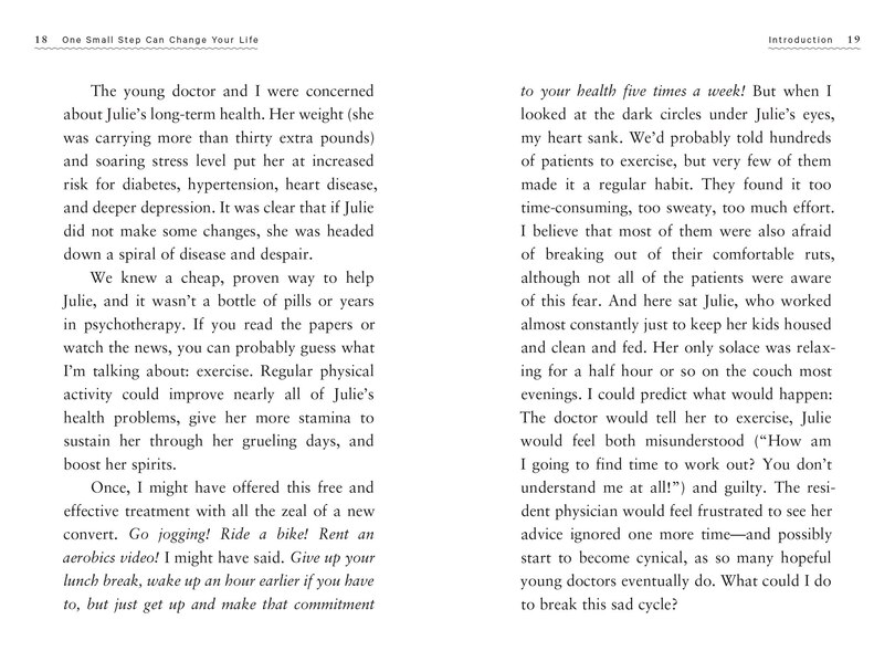 Sample content_One Small Step Can Change Your Life