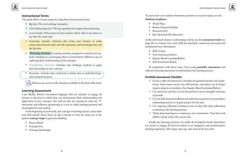 Aperçu du contenu_Orca Footprints Teacher Guide