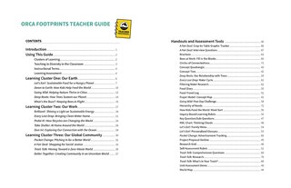 Table des matières_Orca Footprints Teacher Guide