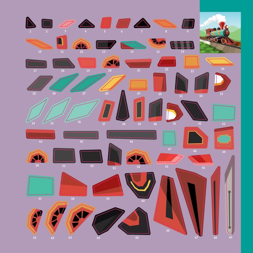 Sample content 4_Paint by Sticker Kids: Trucks, Trains & More