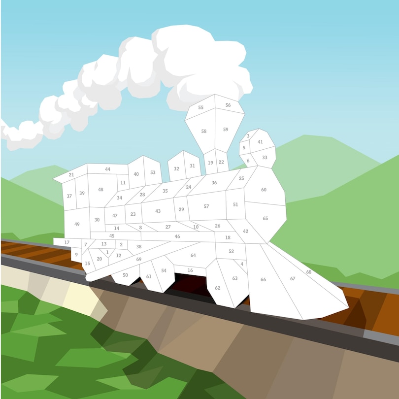 Sample content 5_Paint by Sticker Kids: Trucks, Trains & More