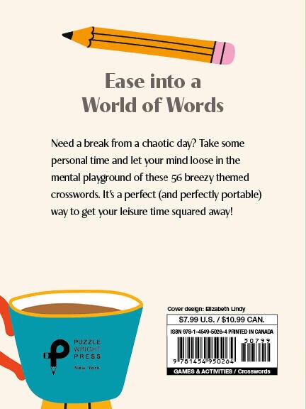 Back cover_Pause for Puzzles: Easy Crosswords for Relaxation