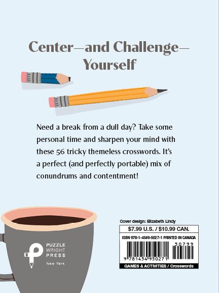 Back cover_Pause for Puzzles: Hard Crosswords for Focus