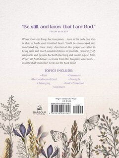 Back cover_Peace, Be Still: Daily Prayers for Morning and Evening