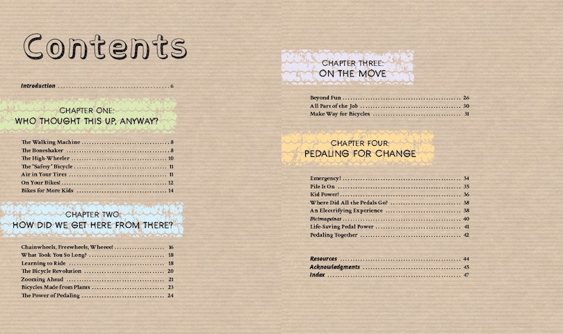 Table of contents_Pedal It!