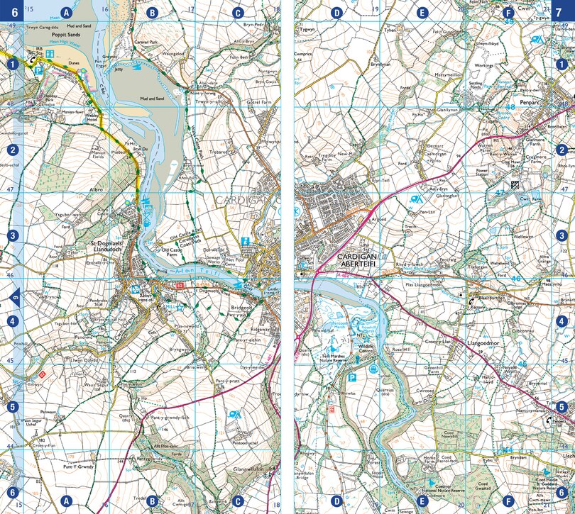 Aperçu du contenu_Pembrokeshire Coast Path: with Ordnance Survey mapping (A-Z Adventure Series)